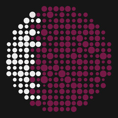 Qatar Silhouette Pixelated pattern map illustration