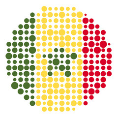 Senegal Silhouette Pixelated pattern map illustration