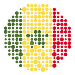 Senegal Silhouette Pixelated pattern map illustration