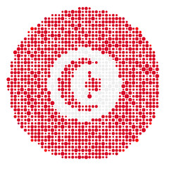 Tunisia Silhouette Pixelated pattern map illustration