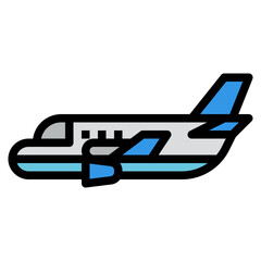 airplane vehicle transport transportation icon