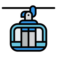 Obraz premium cable car vehicle transport transportation icon