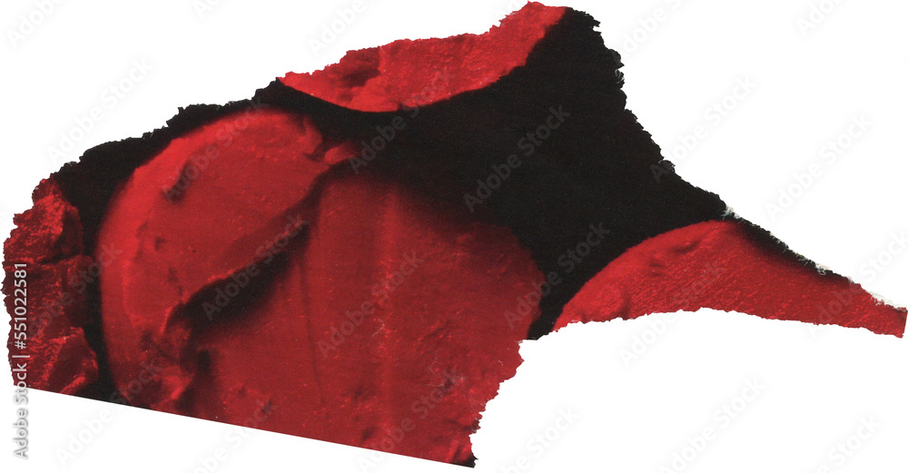 Wall mural red textured scrap of paper 