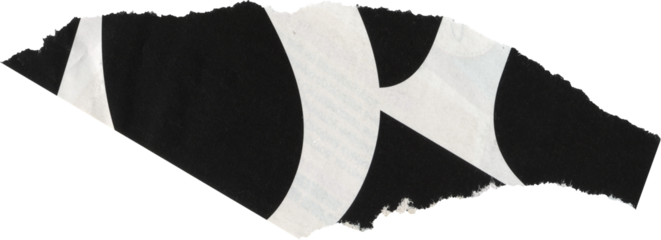 black and white scrap of journal paper	