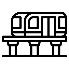 sky train vehicle transport transportation icon