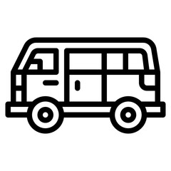 van vehicle transport transportation icon