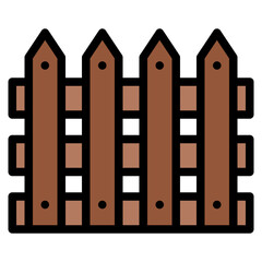 fence house farming building icon
