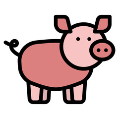 pig animal farm farming icon