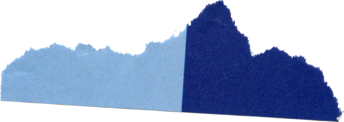 blue textured scrap of magazine paper