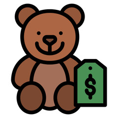 toys teddy bear baby icon
