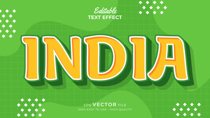 editable text effect - India republic day style theme