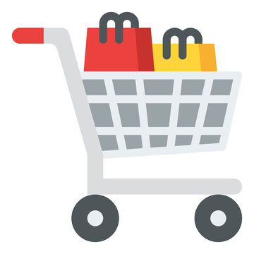 shopping cart bag store online icon