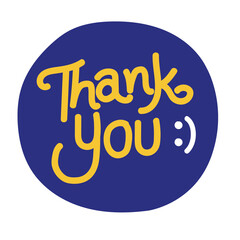 Thank you sticker cute minimal style