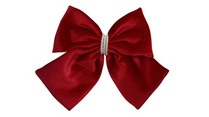 Bow hair with tails in beautiful red color made out of velvet fabric, so elegant and fashionable. This hair bow is a hair clip accessory for girls and women.