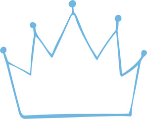 Hand Drawn Crown Doodle Vector Illustration