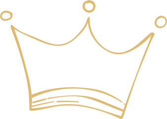 Hand Drawn Crown Doodle Vector Illustration