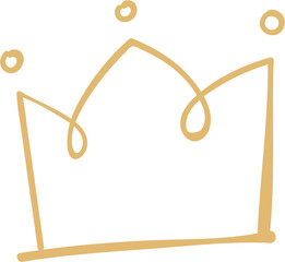 Hand Drawn Crown Doodle Vector Illustration