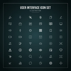 User Interface Icon Set Vector Illustration