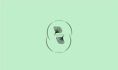 IVY botanical flower logo design