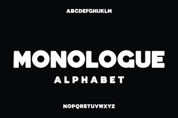 San serif font vector design, suitable for headline, poster and logotype. Vector illustration.