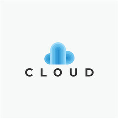 cloud logo template vector symbol
