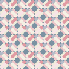 Abstract decorative shapes. Graphic textile texture in vintage style. Vector illustration.