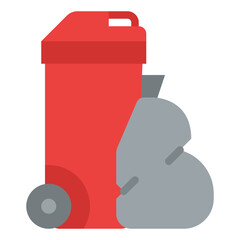 garbage bin trash ecology icon