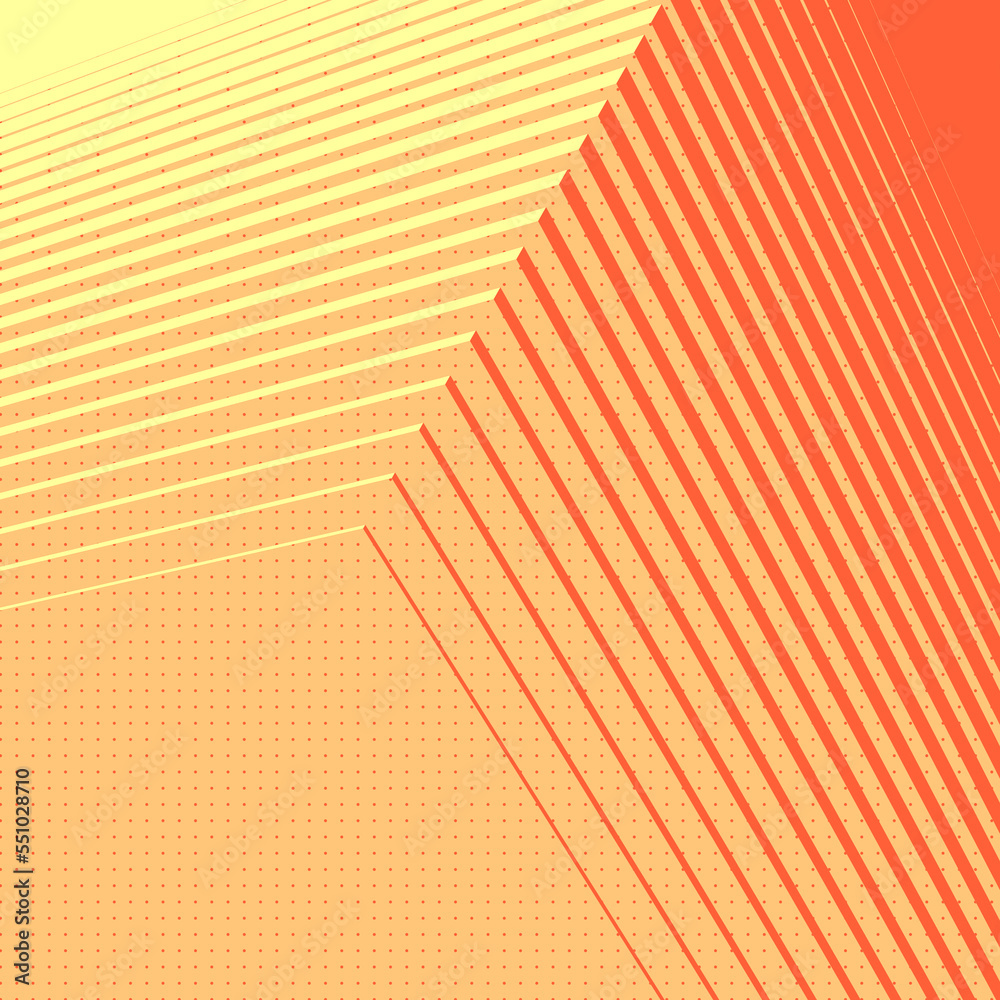 Aufkleber abstract simple business background with orange colored geometric shapes. 3d rendering digital illus