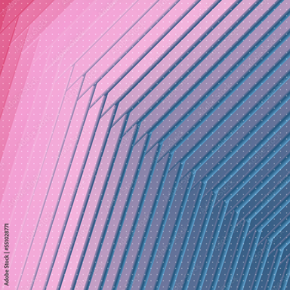Aufkleber Abstract business neon colored background with simple geometric shapes. 3d rendering digital illustration