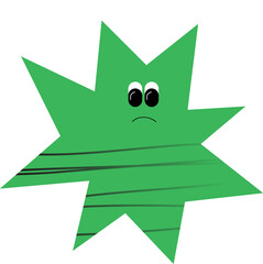 Funny Green Abstract Comic Character