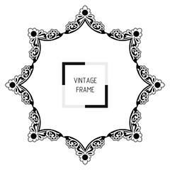 Frame, in the style of an ornament, template