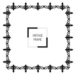 Frame, in the style of an ornament, template