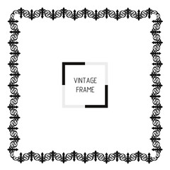 Frame, in the style of an ornament, template