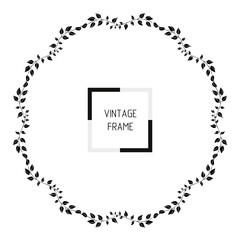 Frame, in the style of an ornament, template