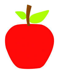 apple in white isolated background - illustration