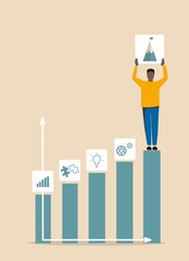 Man Achieving His Career Goal