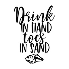 Beach Quotes Typography black and white for printing