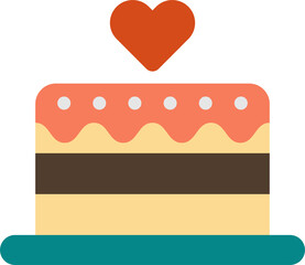 wedding cake illustration in minimal style