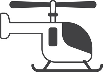 helicopter illustration in minimal style
