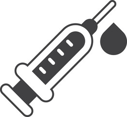 syringe illustration in minimal style