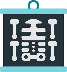 X rays and bones illustration in minimal style