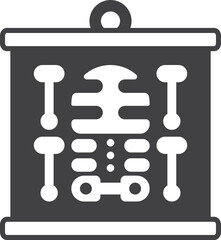 X rays and bones illustration in minimal style