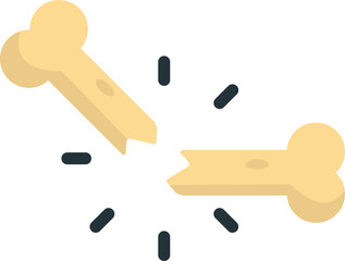 broken bones illustration in minimal style