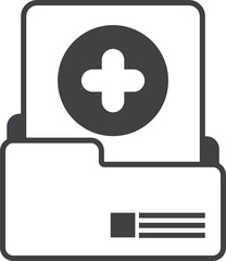 report and plus sign illustration in minimal style