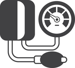 blood pressure monitor illustration in minimal style