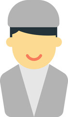 male nurse illustration in minimal style