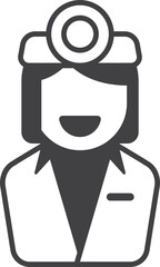 female doctor illustration in minimal style