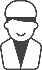 male nurse illustration in minimal style