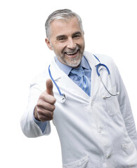 Confident doctor posing