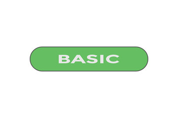Basic button. web banner template Vector Illustration
